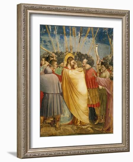 The Kiss of Judas, Detail-Giotto di Bondone-Framed Giclee Print