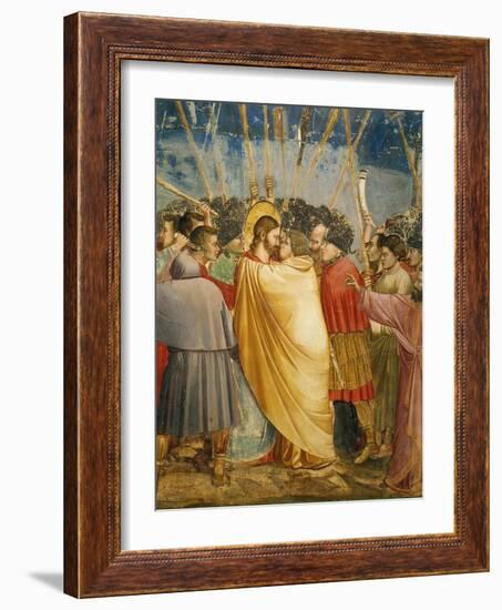 The Kiss of Judas, Detail-Giotto di Bondone-Framed Giclee Print