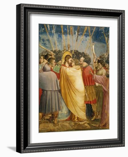 The Kiss of Judas, Detail-Giotto di Bondone-Framed Giclee Print