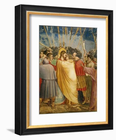 The Kiss of Judas, Detail-Giotto di Bondone-Framed Giclee Print