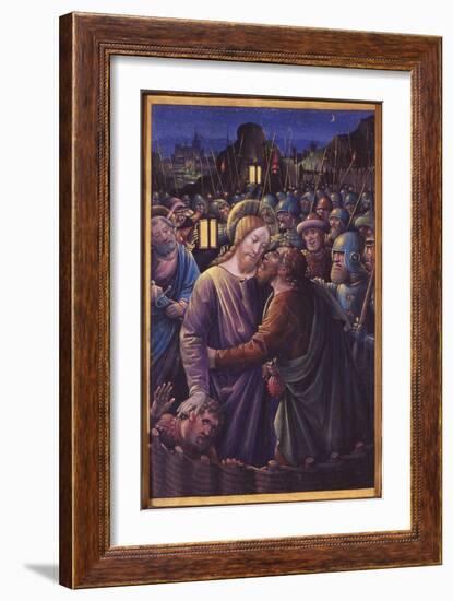 The Kiss of Judas, End of 15th Century (Vellum)-Jean Bourdichon-Framed Giclee Print