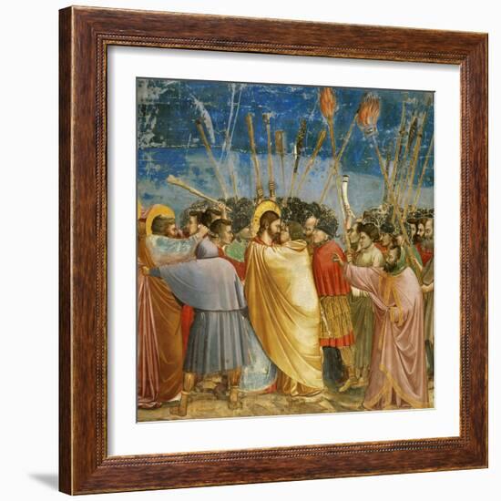 The Kiss of Judas, Mural-Giotto di Bondone-Framed Giclee Print