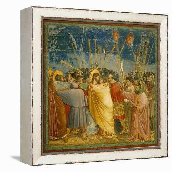 The Kiss of Judas-Giotto di Bondone-Framed Premier Image Canvas