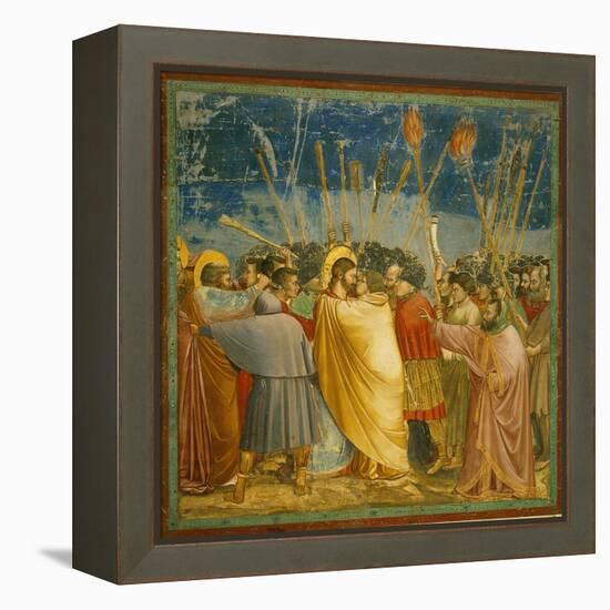 The Kiss of Judas-Giotto di Bondone-Framed Premier Image Canvas