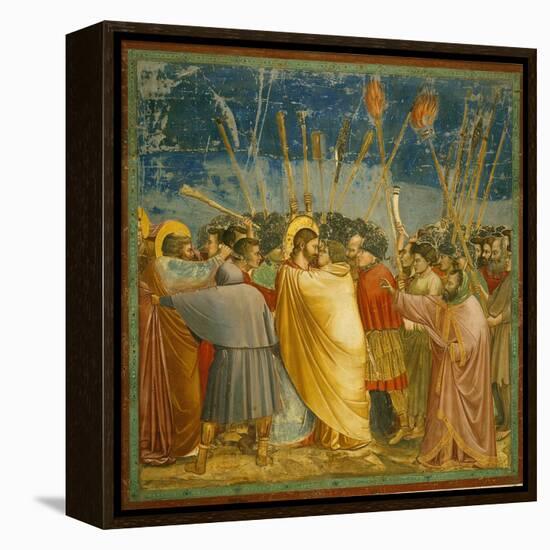 The Kiss of Judas-Giotto di Bondone-Framed Premier Image Canvas