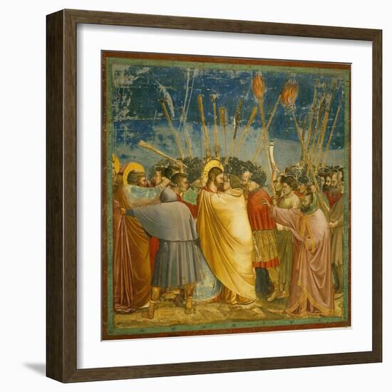 The Kiss of Judas-Giotto di Bondone-Framed Giclee Print