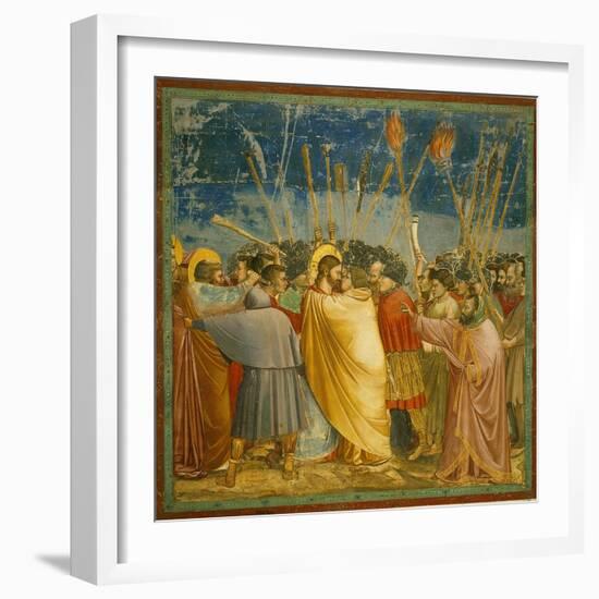 The Kiss of Judas-Giotto di Bondone-Framed Giclee Print