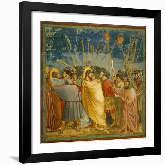 The Kiss of Judas-Giotto di Bondone-Framed Premium Giclee Print