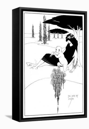 The Kiss of Judas-Aubrey Beardsley-Framed Stretched Canvas