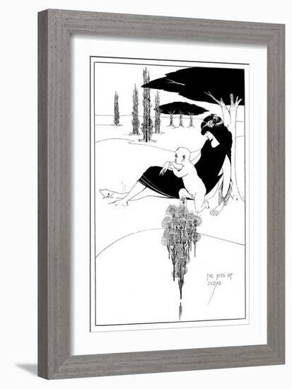 The Kiss of Judas-Aubrey Beardsley-Framed Art Print