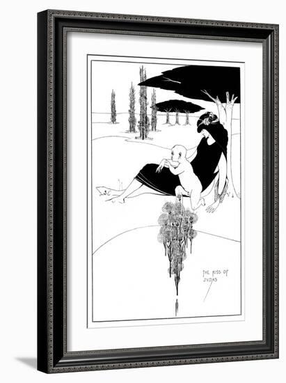 The Kiss of Judas-Aubrey Beardsley-Framed Art Print