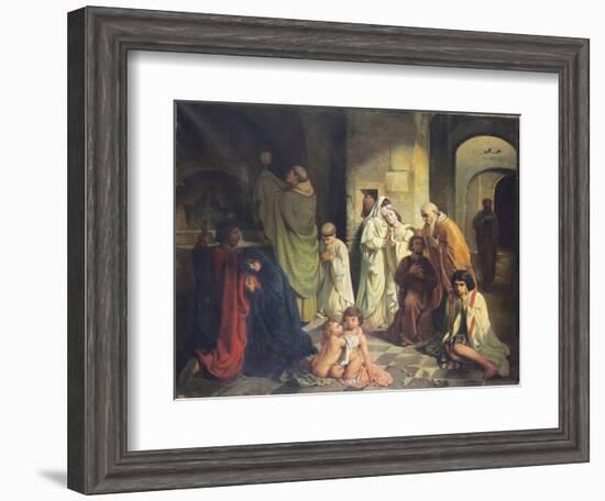 The Kiss of Peace in the Catacombs-Charles Louis Fredy de Coubertin-Framed Giclee Print