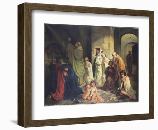 The Kiss of Peace in the Catacombs-Charles Louis Fredy de Coubertin-Framed Giclee Print