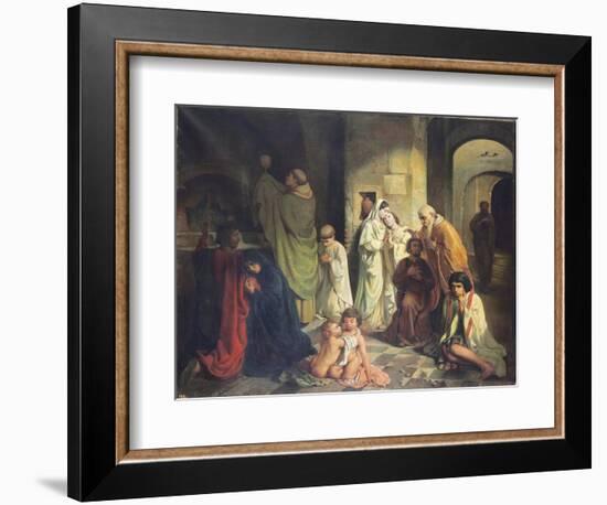 The Kiss of Peace in the Catacombs-Charles Louis Fredy de Coubertin-Framed Giclee Print