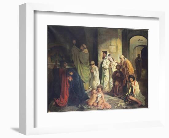 The Kiss of Peace in the Catacombs-Charles Louis Fredy de Coubertin-Framed Giclee Print