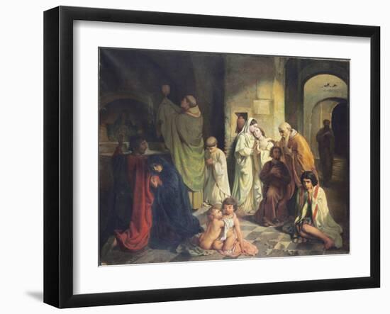 The Kiss of Peace in the Catacombs-Charles Louis Fredy de Coubertin-Framed Giclee Print