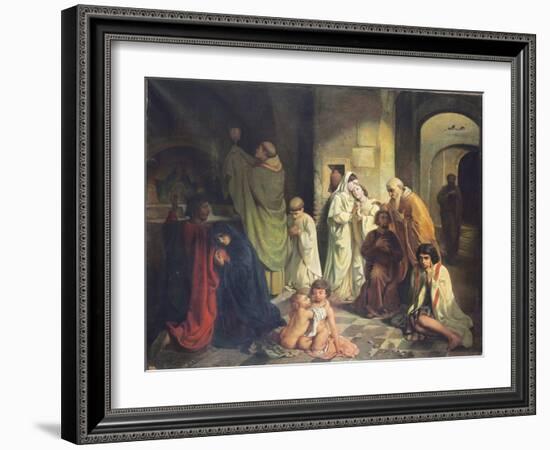 The Kiss of Peace in the Catacombs-Charles Louis Fredy de Coubertin-Framed Giclee Print