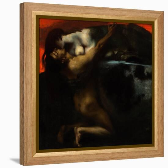 The Kiss of the Sphinx-Franz von Stuck-Framed Premier Image Canvas