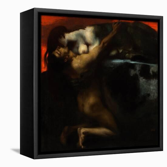 The Kiss of the Sphinx-Franz von Stuck-Framed Premier Image Canvas