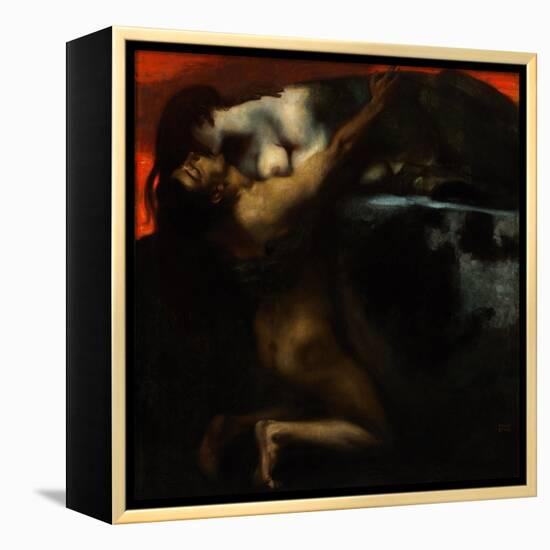 The Kiss of the Sphinx-Franz von Stuck-Framed Premier Image Canvas