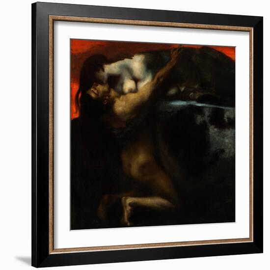 The Kiss of the Sphinx-Franz von Stuck-Framed Giclee Print