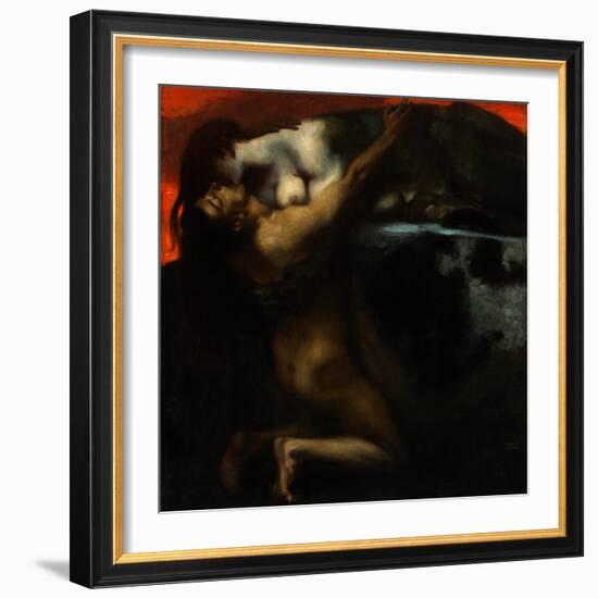 The Kiss of the Sphinx-Franz von Stuck-Framed Giclee Print