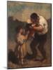 The Kiss or Father and Child-Honoré Daumier-Mounted Giclee Print