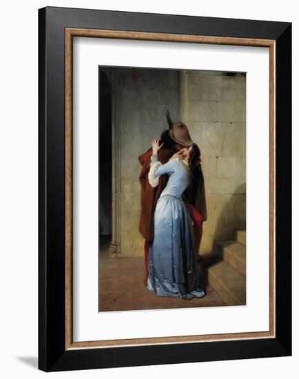 The Kiss-Francesco Hayez-Framed Art Print