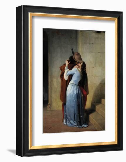 The Kiss-Francesco Hayez-Framed Art Print