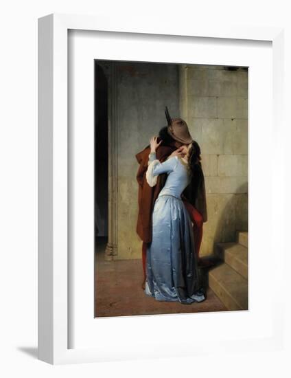 The Kiss-Francesco Hayez-Framed Art Print