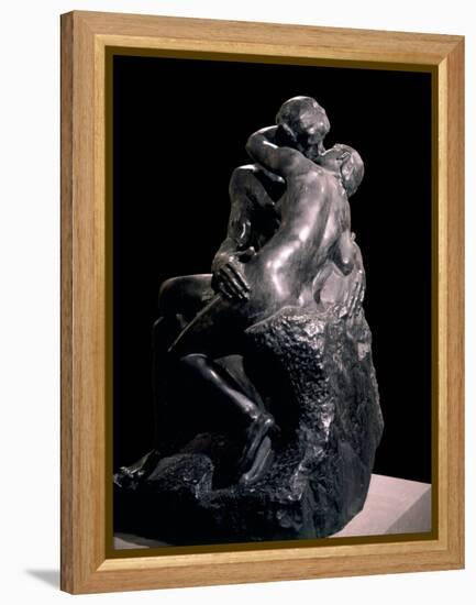 The Kiss-Auguste Rodin-Framed Stretched Canvas