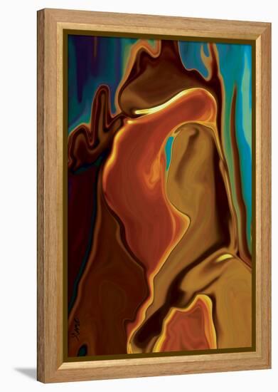 The Kiss-Rabi Khan-Framed Stretched Canvas