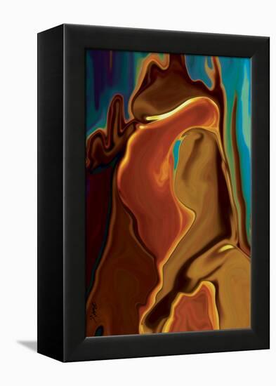 The Kiss-Rabi Khan-Framed Stretched Canvas