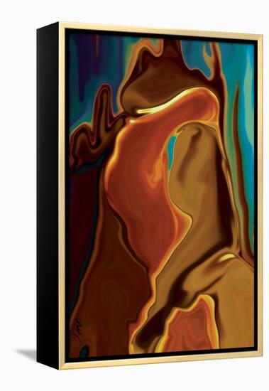 The Kiss-Rabi Khan-Framed Stretched Canvas