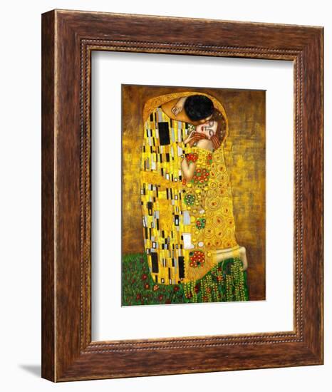 The Kiss-Gustav Klimt-Framed Premium Giclee Print