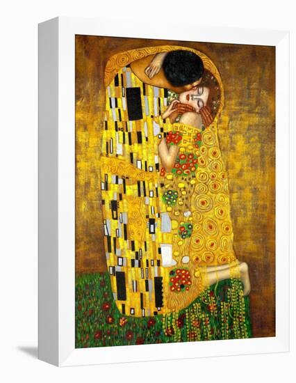 The Kiss-Gustav Klimt-Framed Stretched Canvas