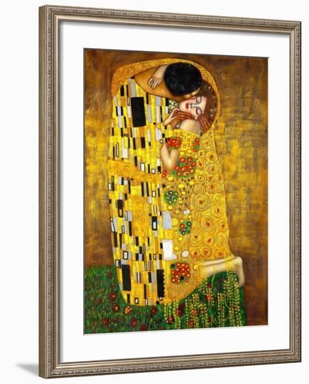 The Kiss-Gustav Klimt-Framed Art Print