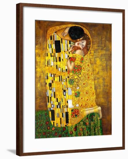 The Kiss-Gustav Klimt-Framed Art Print