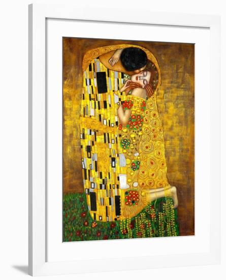 The Kiss-Gustav Klimt-Framed Art Print