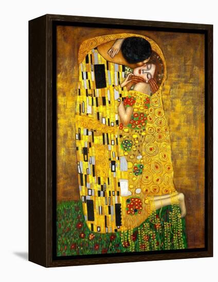 The Kiss-Gustav Klimt-Framed Stretched Canvas