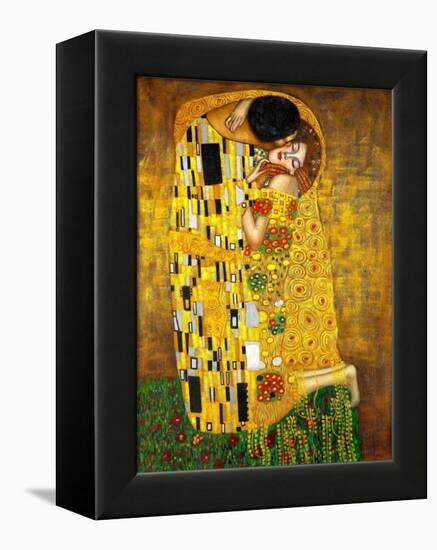 The Kiss-Gustav Klimt-Framed Stretched Canvas