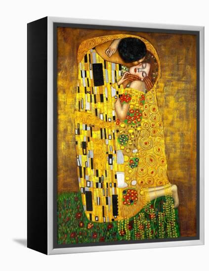 The Kiss-Gustav Klimt-Framed Stretched Canvas