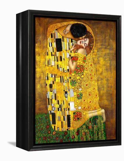 The Kiss-Gustav Klimt-Framed Stretched Canvas