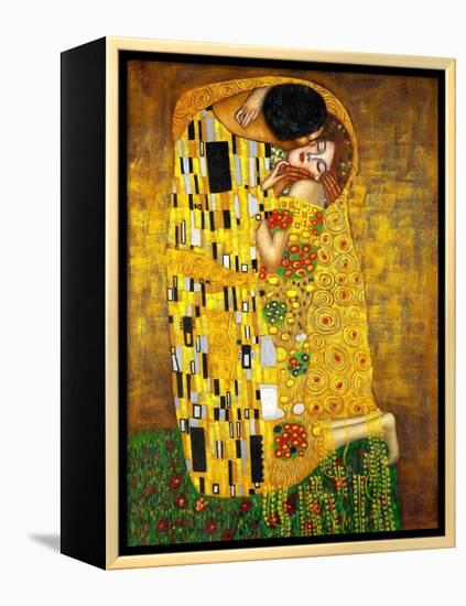 The Kiss-Gustav Klimt-Framed Stretched Canvas