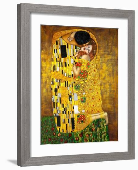 The Kiss-Gustav Klimt-Framed Art Print