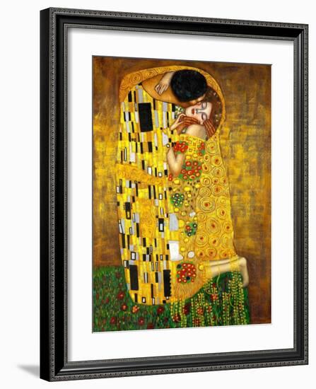 The Kiss-Gustav Klimt-Framed Art Print