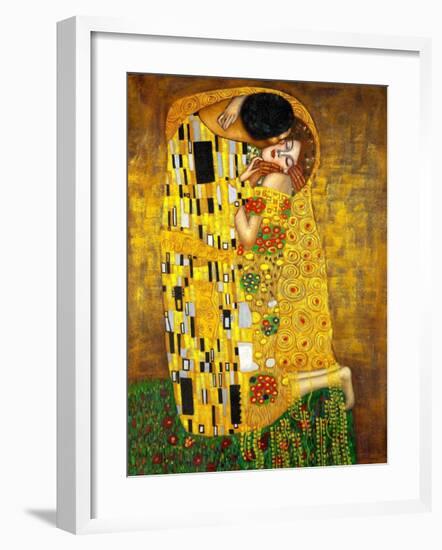 The Kiss-Gustav Klimt-Framed Art Print