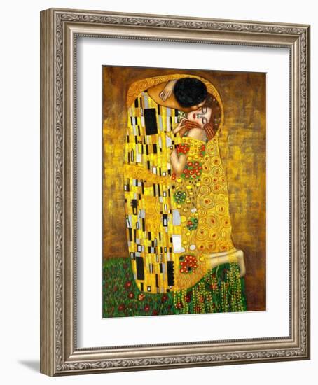 The Kiss-Gustav Klimt-Framed Art Print