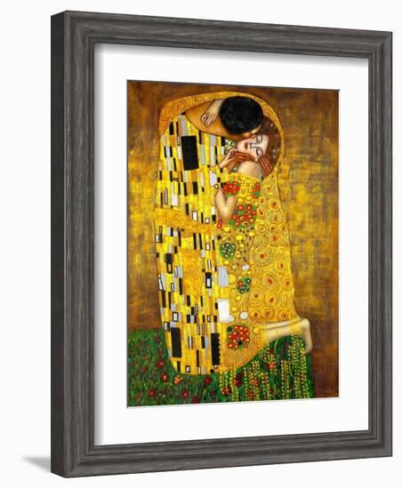 The Kiss-Gustav Klimt-Framed Art Print