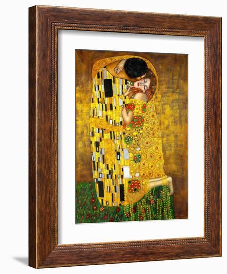 The Kiss-Gustav Klimt-Framed Art Print